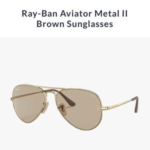 Ray Ban Aviator Metal ii Brown Clear